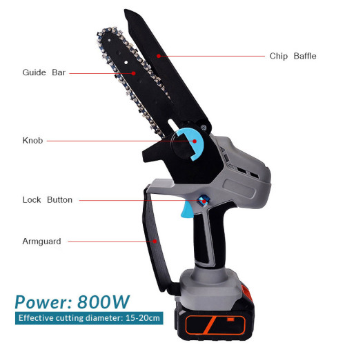 Seghe a catena cordless da 4 pollici mini motosega