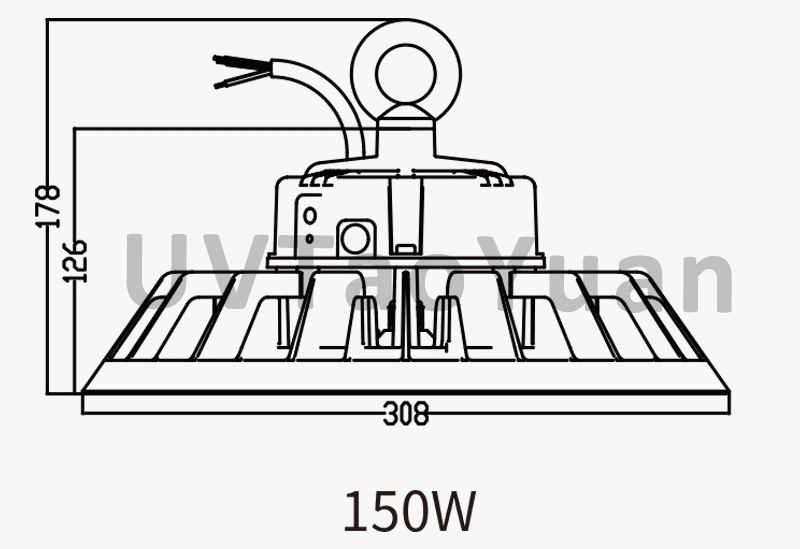 150lm/W 120W 5000K 5700K 6500K Lampshade 60/90/120 UFO High Bay Light UFO LED Lamp