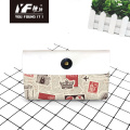 Popular simple color embroidery partysu pu pencil case