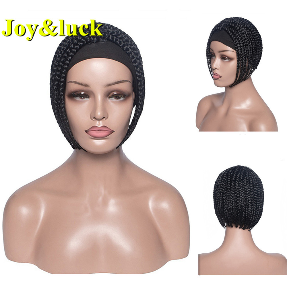 Wholesale Prices for Black Women Ladies Hair Ombre Grey Hairband Black Short Afro Kinky Curly Headband Wig Synthetic Hair Wigs