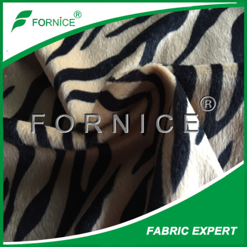 12 years China manufacturer zebra print fabric f/pillow fabric/velboa
