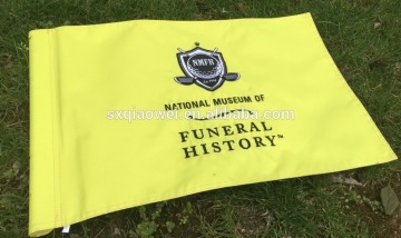 Golf flag pin with plastic tube