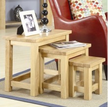 Oaken Solid Oak Nest of Tables