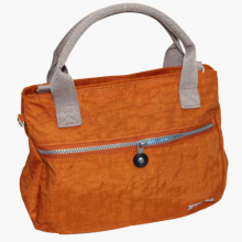 Traditional Brown Nylon Handbag