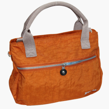 Traditional Brown Nylon Handbag