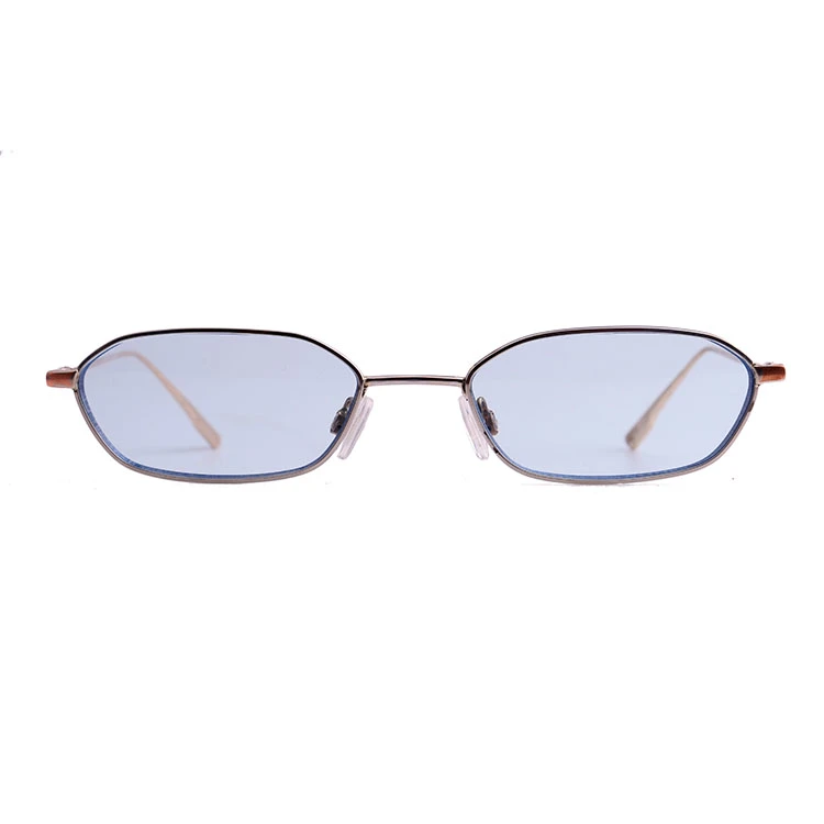 2019 Newly Tiny Light Purple Lens Metal Sunglasses