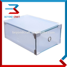 best selling clear plastic PP shoe box with metal frame