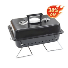 Go Anywhere Small Mini Portable Travel Bbq Grill Rectangular Steel Outdoor Indoor Tabletop Barbecue Charcoal Grill