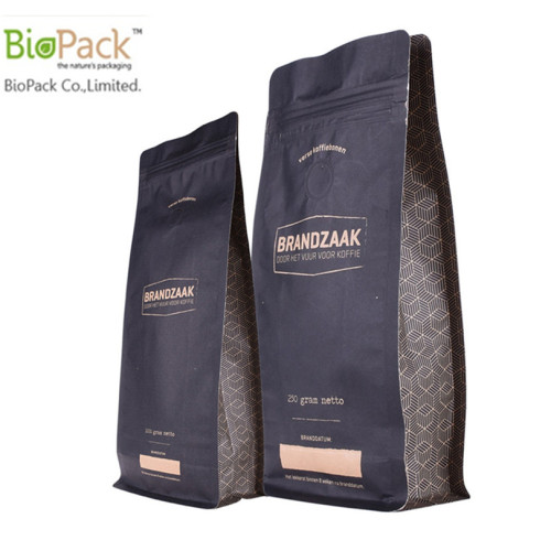 Emballage de sac de café de fécule de maïs biodégradable Ziplock en gros de Chine