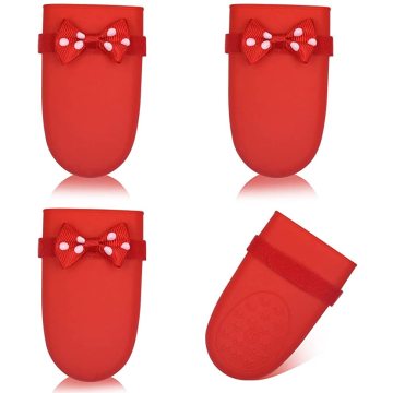 Cão botas de silicone impermeável impermeável pata protetor