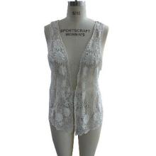 EMBROIDERY KNIT TOP WITHOUT SLEEVES