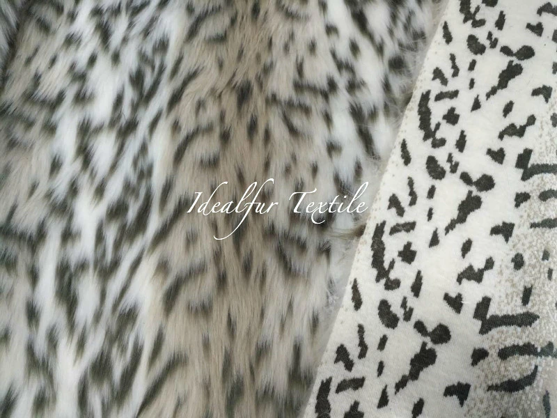 Leopard Shag Fake Fur with Jacquard