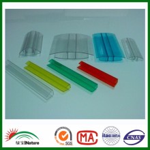 Useful plastic slats. PC accessories Polycarbonate profile U&H.PC profile H connector and PC-U connector for Building .