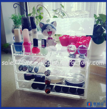 Clear 5 tier acrylic make up organizing drawer
