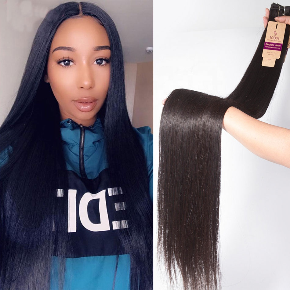 Top Quality 12A Grade Straight Body Wave 100%  Human Hair Bundles Cuticle Aligned Hair Bundles Supplier