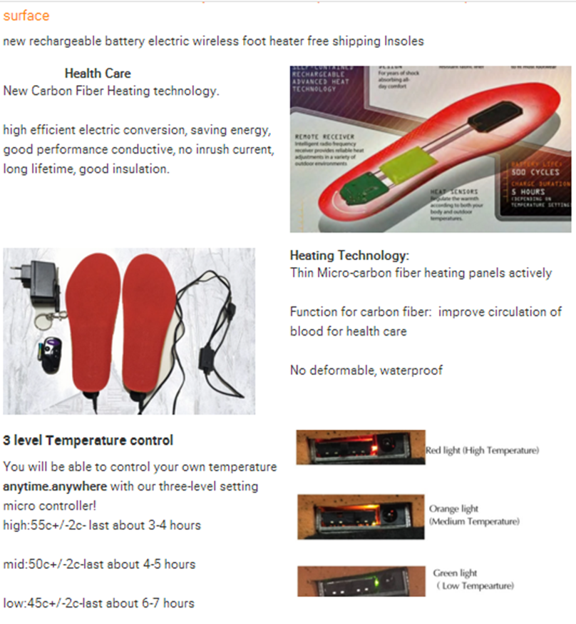  foot heater Insoles