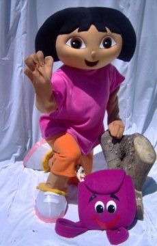 Cartoon costume,Dora the explorer character,disney character,plush dress costume,animal costumes,disneyworld character