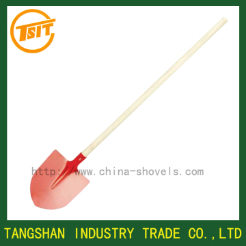 Long handle steel shovel