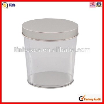 food safe round plastic clear paint cans for crafts