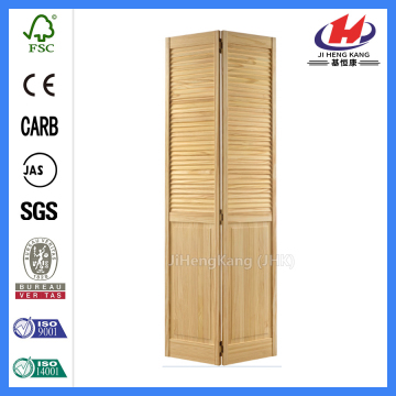 JHK-B06 Half Louver Pine Wardrobe Doors