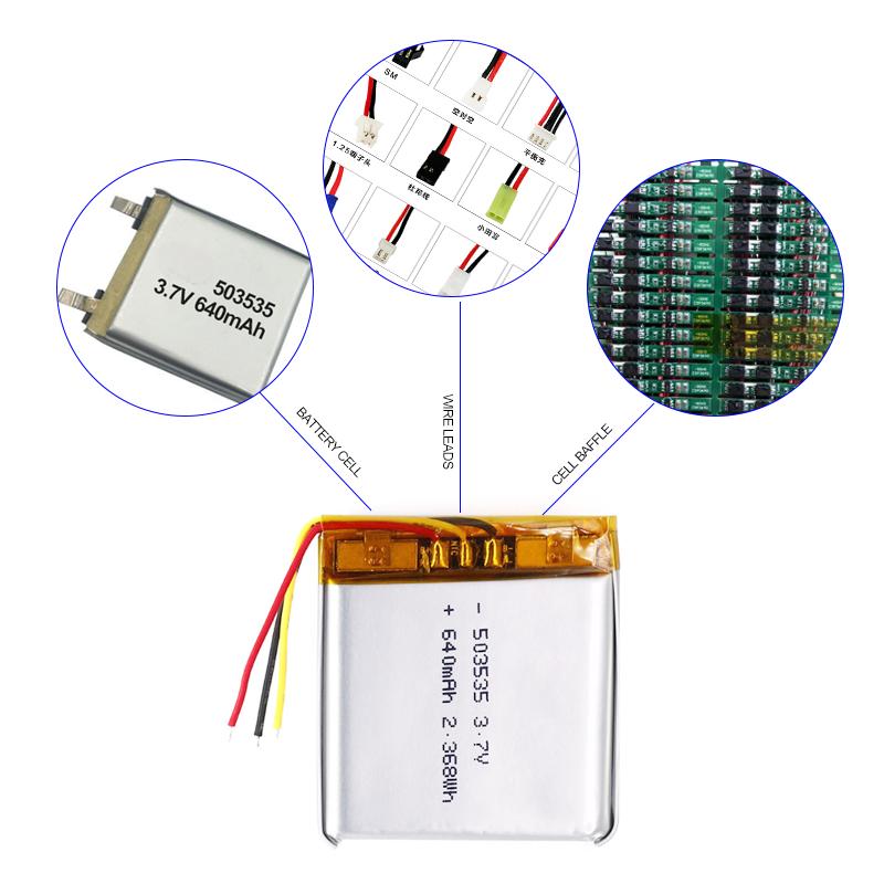 3.7V503535 640mAh 2 3.7V503535 640mAh 2