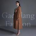 Dark brown double-sided cashmere coat