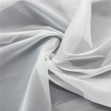 White Snow Organza Tulle Fabric for Wedding Dress