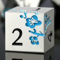 Flower Featured Solid Metal DND Dice Set of 7 PCS, Flower Metallic DND Dice Set for Dungeons and Dragon Tabletop Game