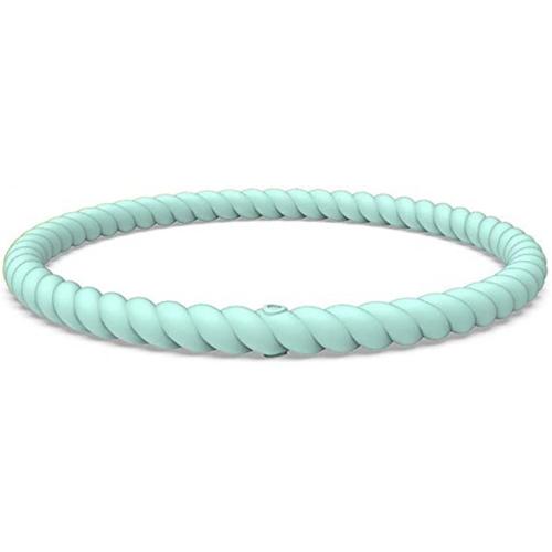 Anelli personalizzati Bracciale in silicone impilabile intrecciato