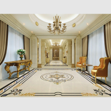 Water jet marble pattern floor designs