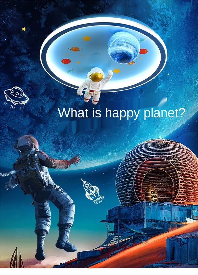 Children′s Room Bedroom LED Ceiling Light Dreamy Astronaut Planet Astronaut