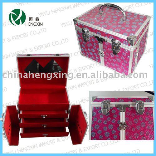 multistory front open comestic storage container ,makeup case,professional beauty case