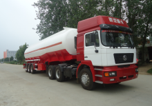 SHACMAN premier mover with aluminum fuel tank semi-trailer