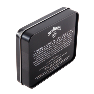 Black Tin Cans Square Tin Packaging Box