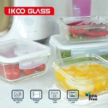 2015 New Design pyrex glass foodcontainer with airtight