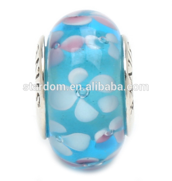 Special gift sterling silver murano glass beads