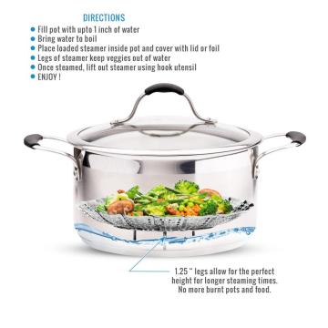 Stainless Steel Adjustable Vegetable Steamer Basket