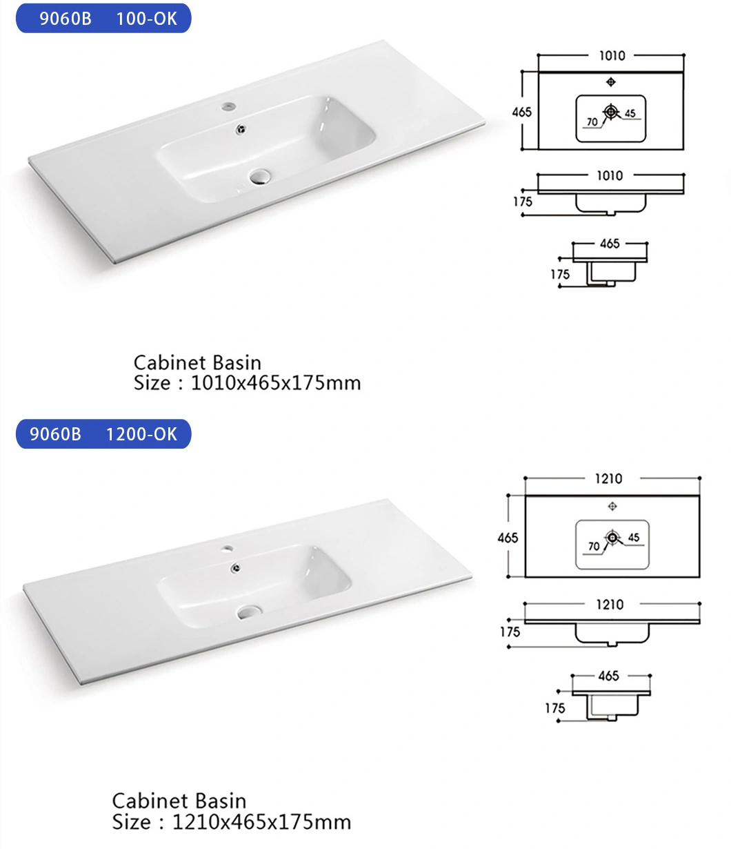 New Design Thin Edge Vanity Ceramic Bathroom Basin Hand Wash Basin Cabinet Basin Hand Wash Basin Washing Basin Sink Countertop Ceramic Basin