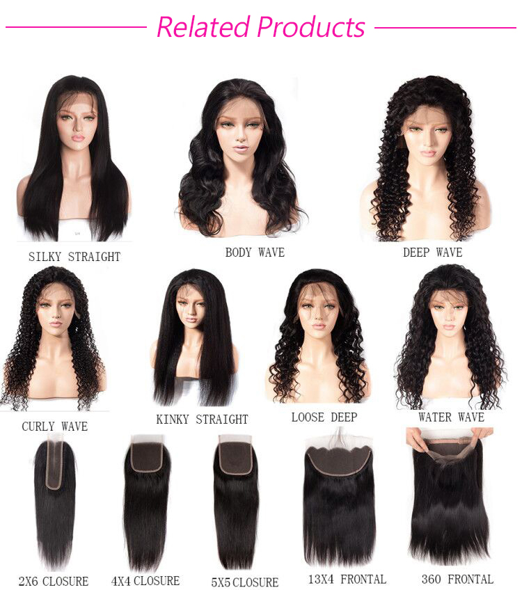 Best Selling Cuticle Aligned Raw Virgin Indian Hair 4X4 Deep Wave Lace Wigs Cheap Hair Extention and Wigs Free Sample