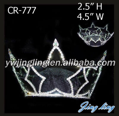 Cheap Star Shape Rhinestone Full Round Crowns