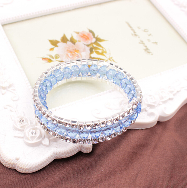 Beaded Jewelry Rhinestone Stretch Bangle