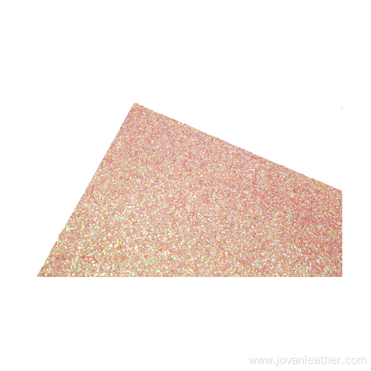 Glitter vinyl fabric PU leather materials for shoes
