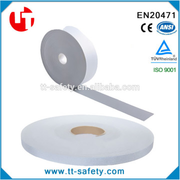 high visibility silver double/single side Elastic Reflective tape elastic reflective tape for clothing bag