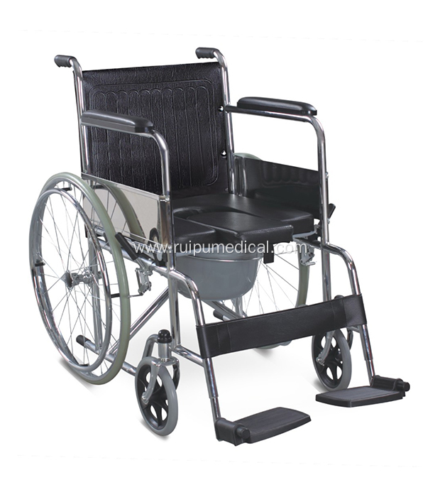 Medical Folding Commode Chair Toilet With Wheels