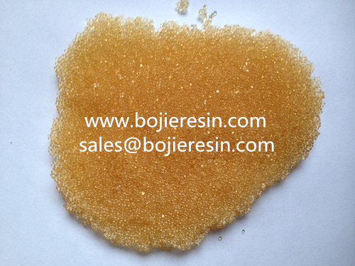 Cation exchange resin for water softening