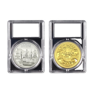 HD Acrylic Money Coin Display Case with Rotatable Storage