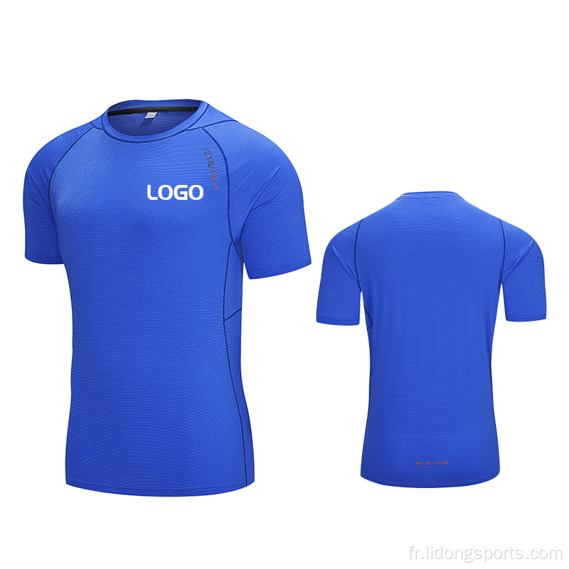 Contrôles de fitness Men&#39;s Running Sports Shirt