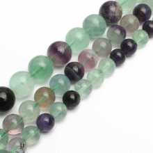 Natural Fluorite Stone Beads: 4-12mm Round Loose Energy Healing Crystals for Jewelry Making