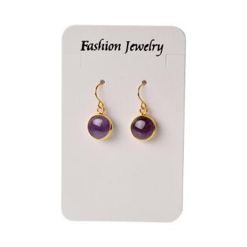 Fashion Accessories Gemstone Round Gilding Stud Earrings