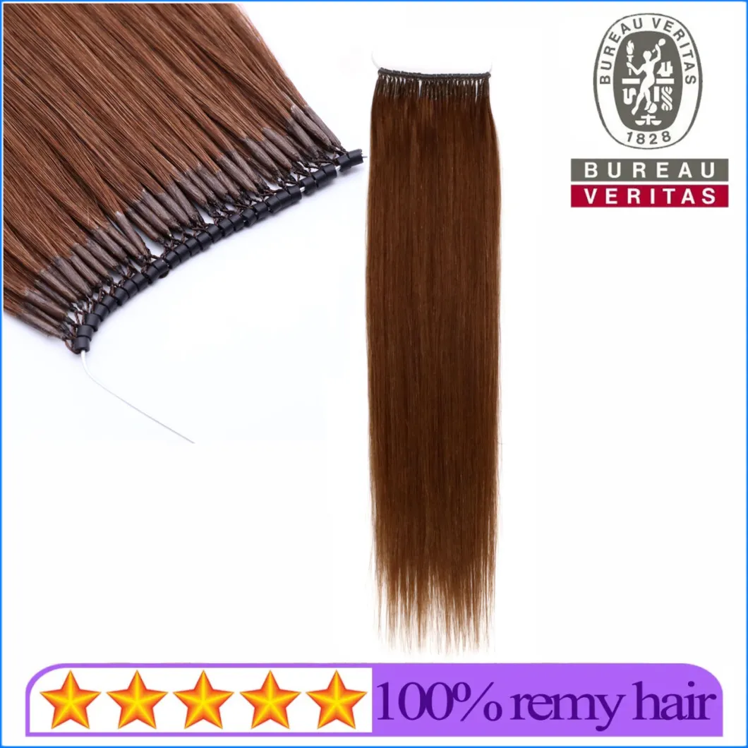 Silk Straight Natural Long 20inch Remy Human Virgin Hair Extension Micro Ring Hair